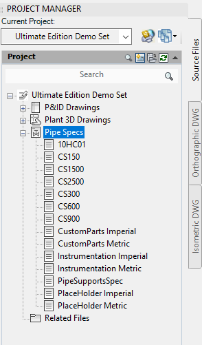 AutoCAD Plant 3D-Pipe Specs