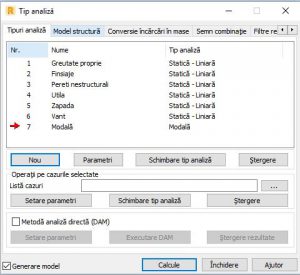 Fereastra tip analiza - Etapa 2