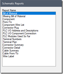 schematic reports