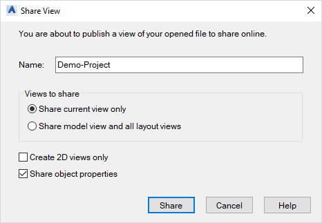 Shared Views - Options