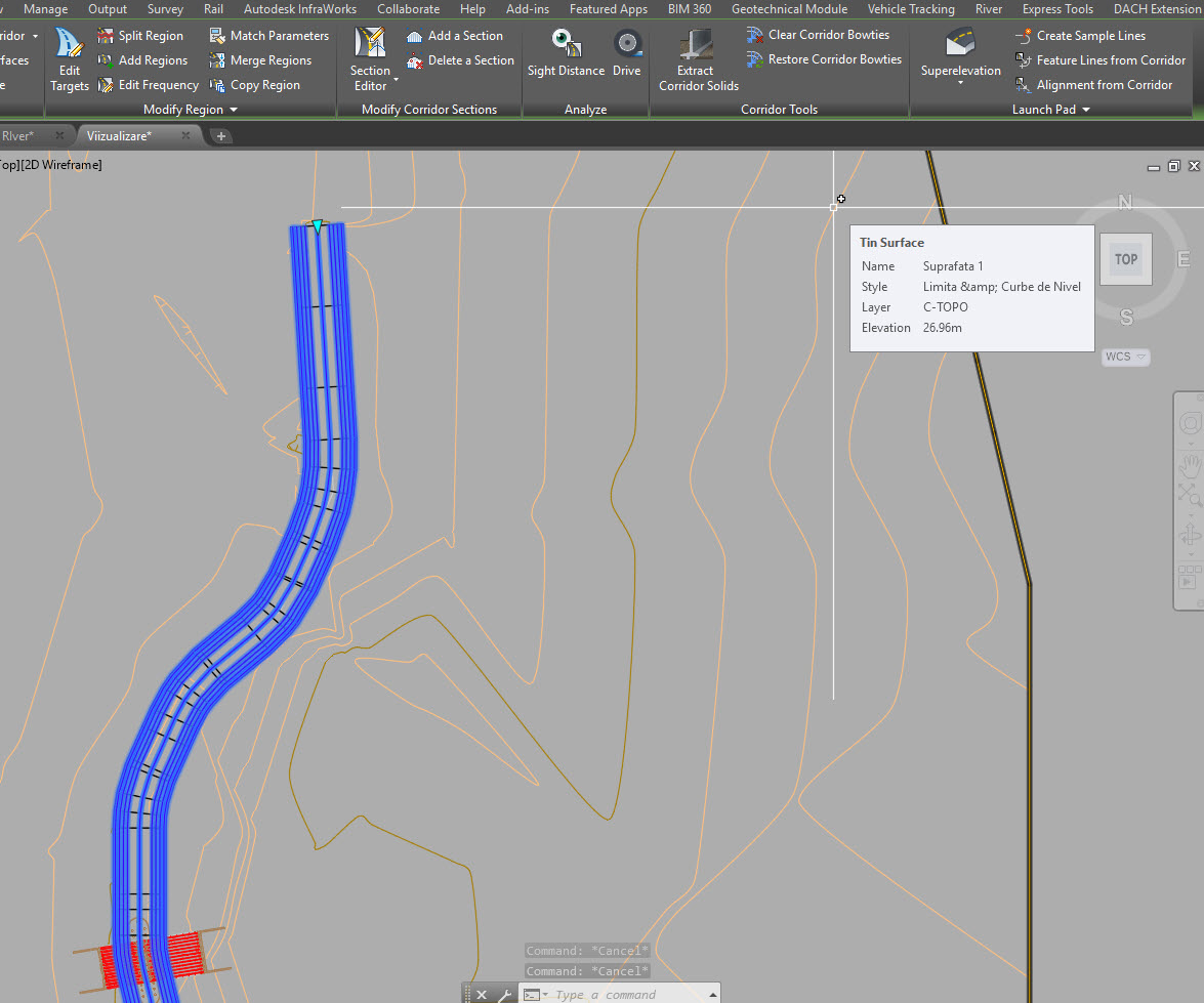 Functia de extragere a solidelor dintr-un coridor din Civil 3D